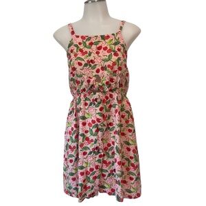 Cherry Print Zara Kids Cut Out Dress Size 13-14